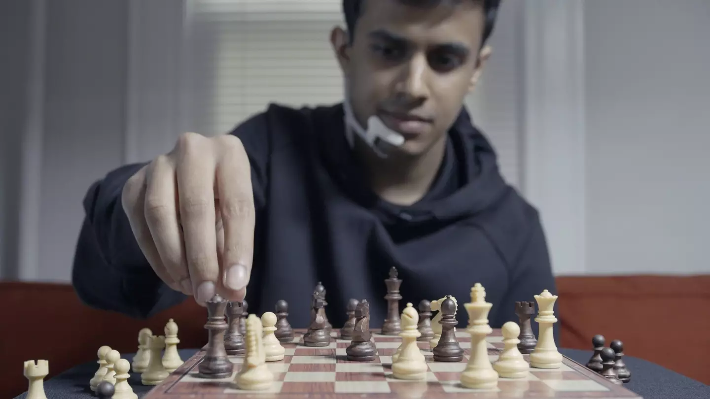 MIT graduate Arnav Kapur is behind the device (MIT Media Lab)