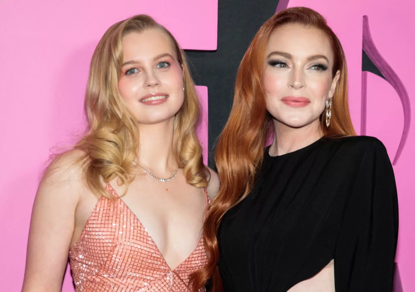 Lindsay Lohan with Angourie Rice, who took on the role of Cady Heron.