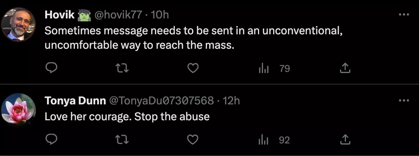 Many social media users flooded to Jaberi's defence.