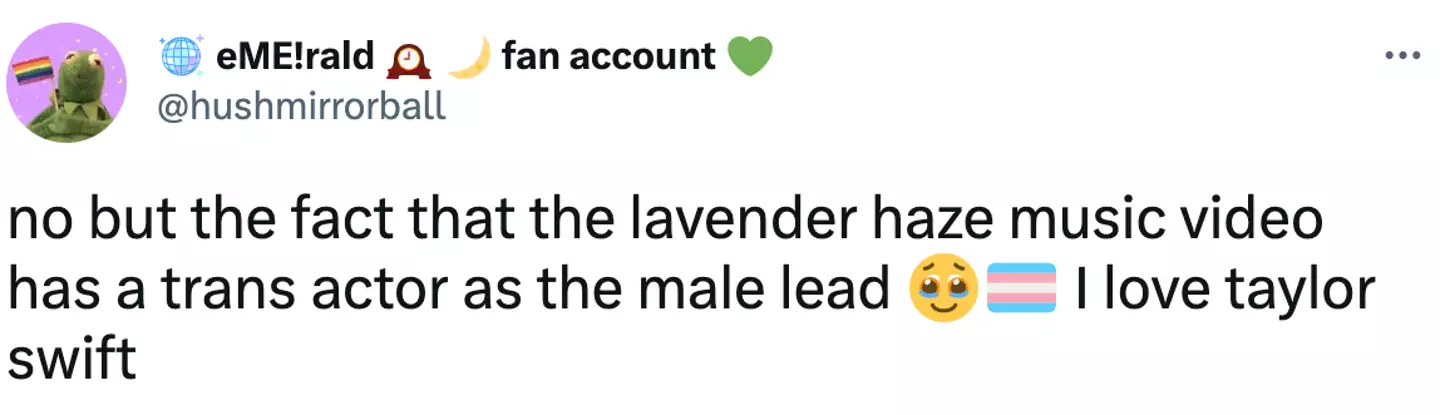 Fans celebrate seeing a transgender man on screen.