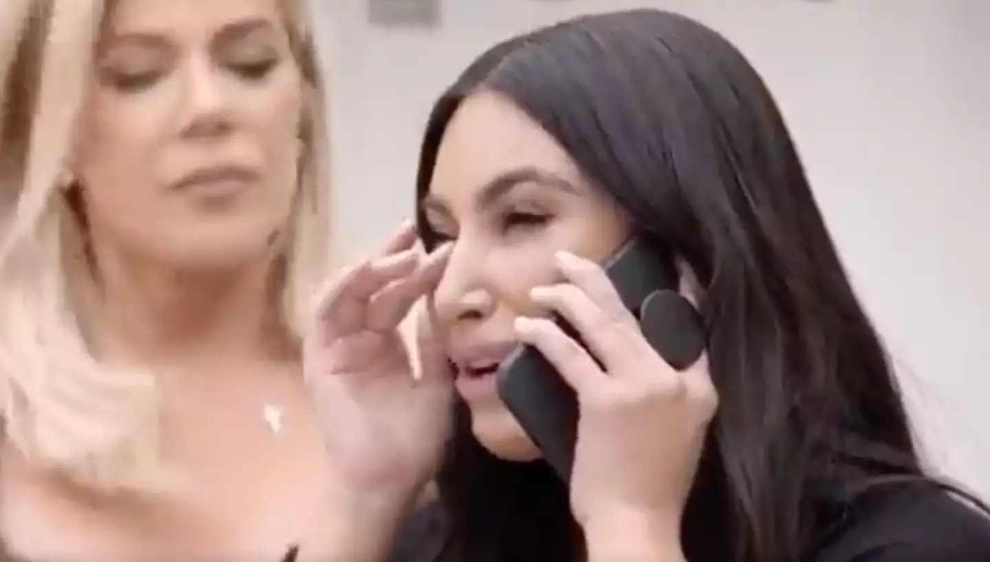 Kardashian was in tears.