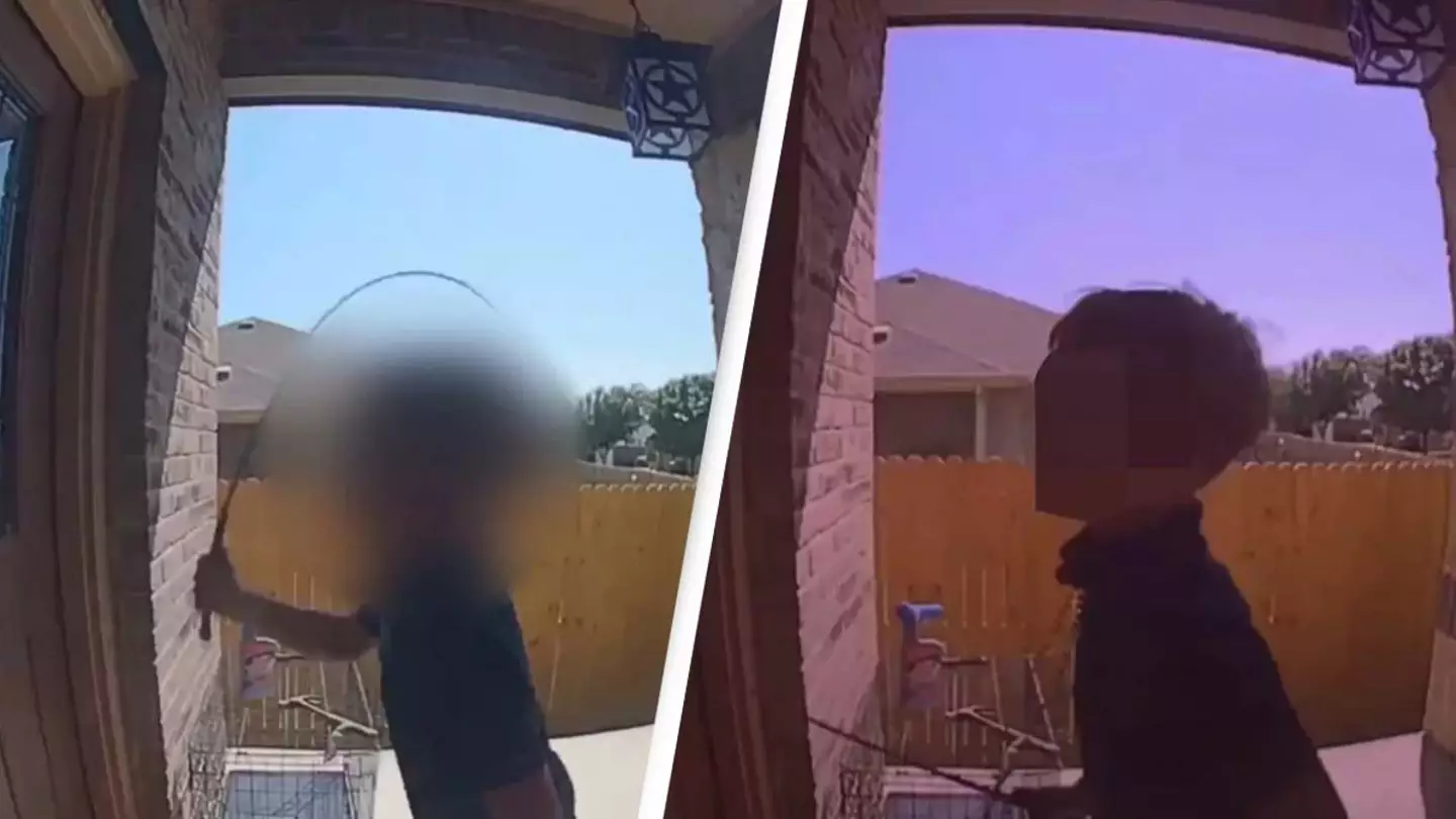 Doorbell Cam Footage Shows Boy Cracking Whip Against Black Family's Door In Texas