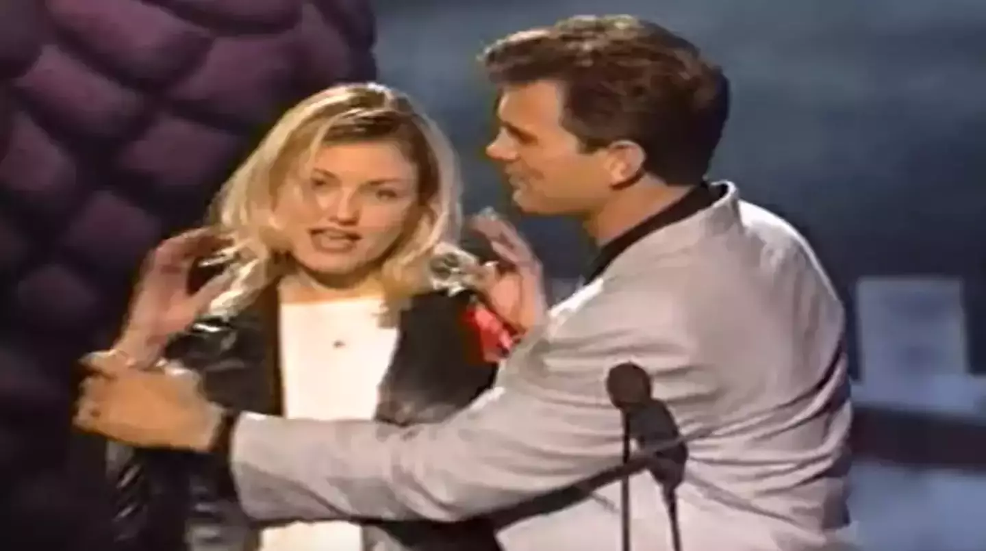 Chris Isaak forcefully kissed Cameron Diaz at the 1995 MTV Movie Awards.