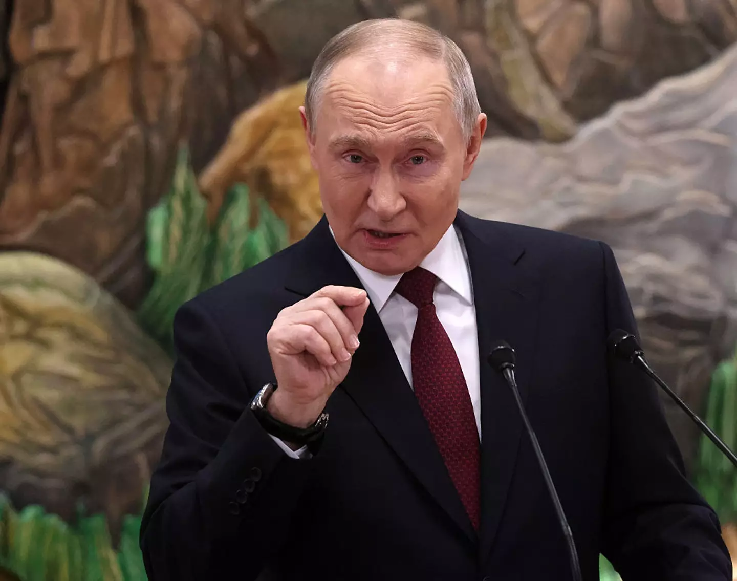 Vladimir Putin didn't mince his words as he discussed a possible peace deal (Contributor/Getty Images)