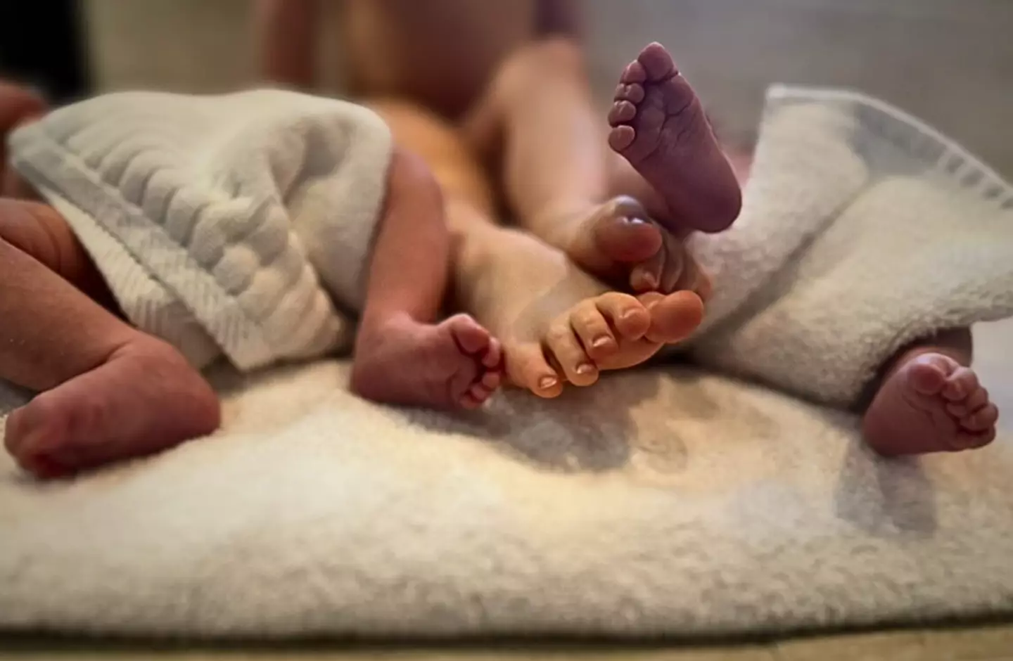 Heard shared a photograph of the babies' feet (Instagram/ @amberheard)