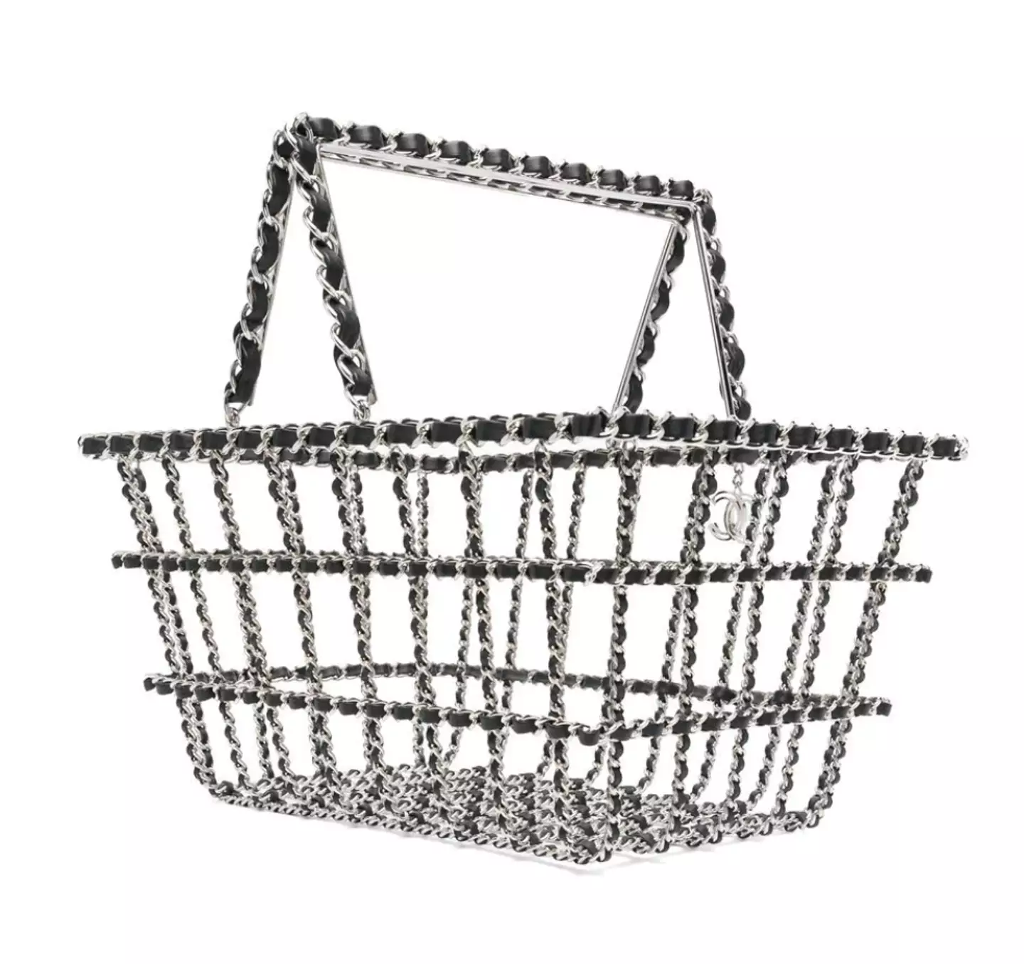 The basket is a little bit fancier than your average supermarket one.