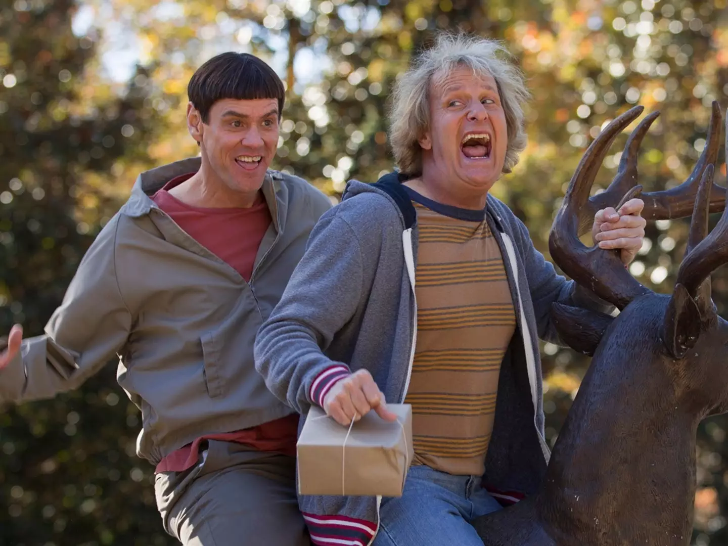 Jim Carrey and Jeff Daniels in Dumb and Dumber To.