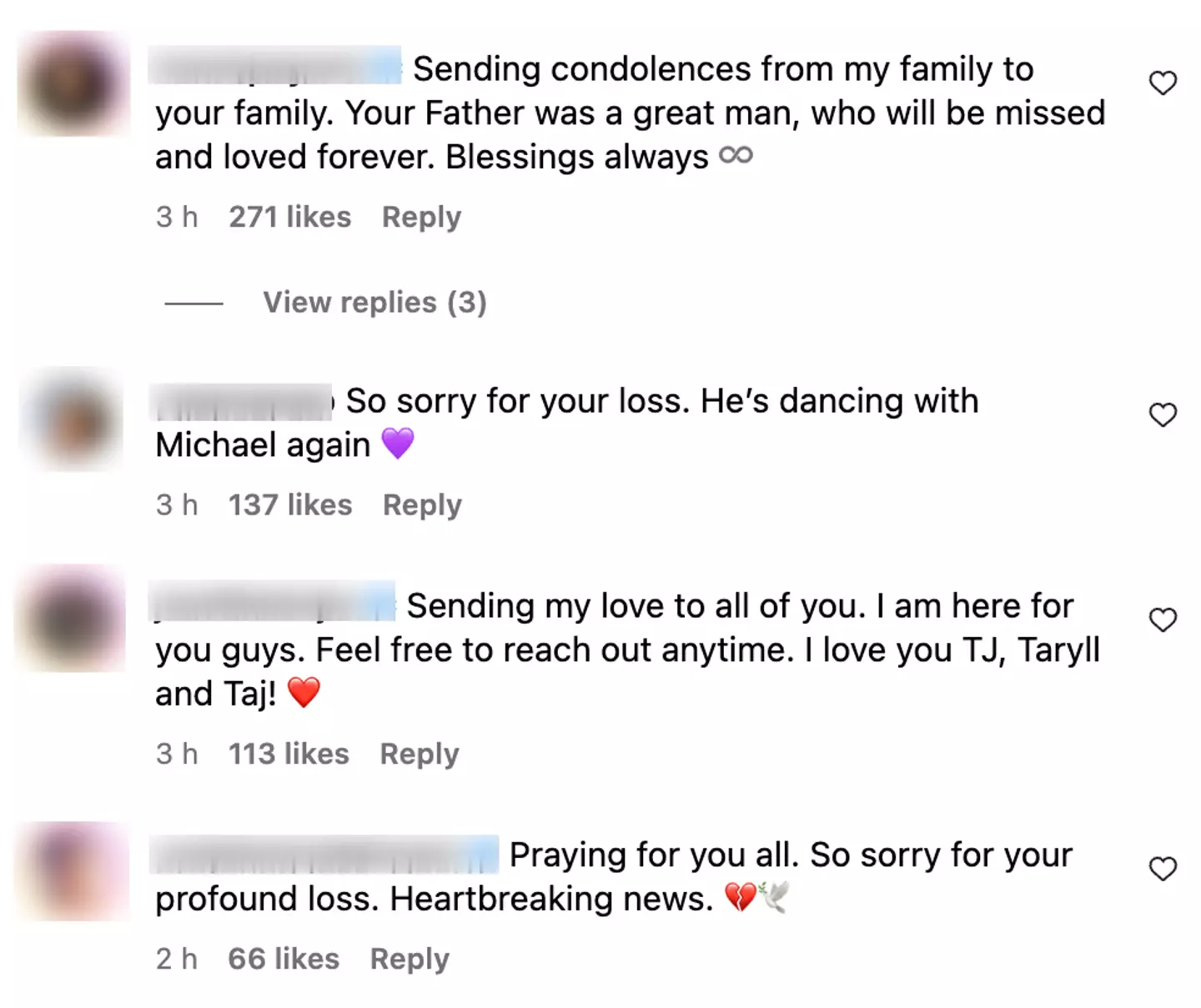 Tito's family have been flooded with condolence messages (Instagram)