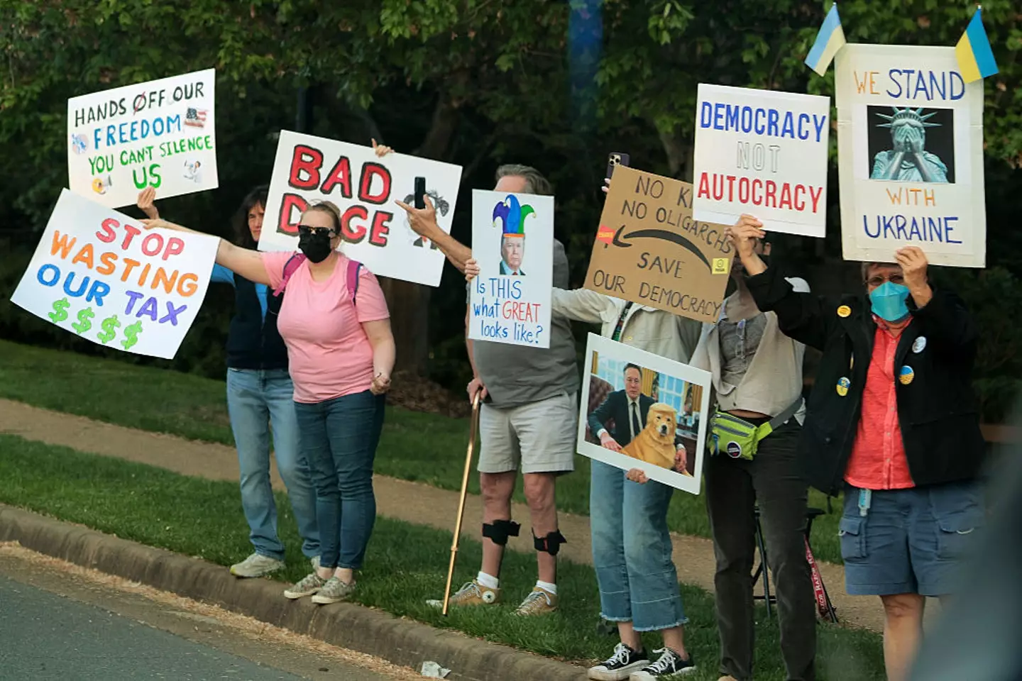 Campaigners have had a lot to protest about in the last 100 days (Chip Somodevilla/Getty Images)