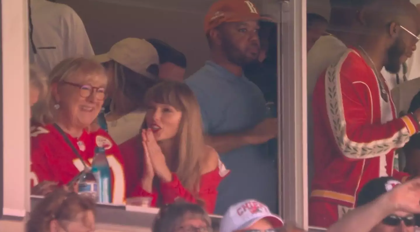 Taylor watched from a private suite.