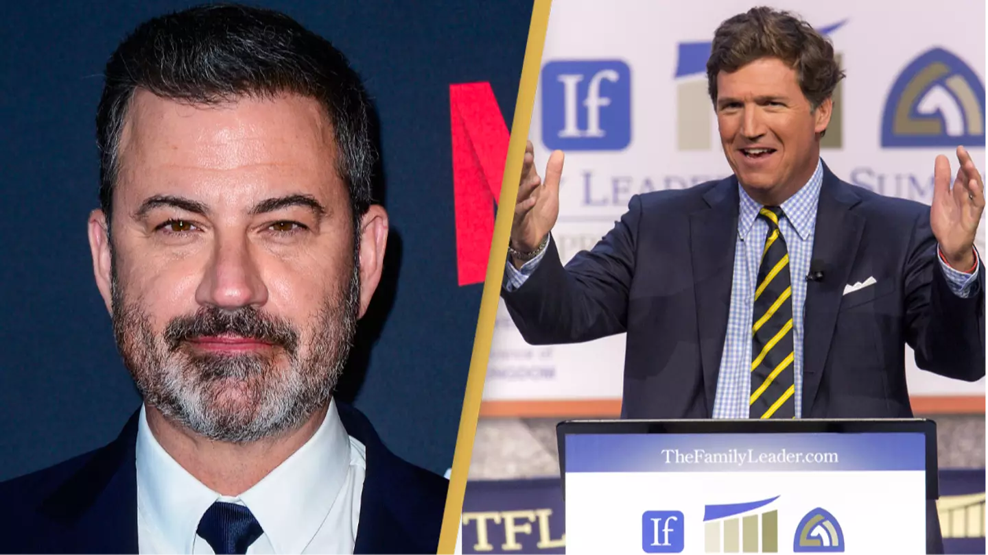 Jimmy Kimmel points out Tucker Carlson's most 'disturbing' and weird habit