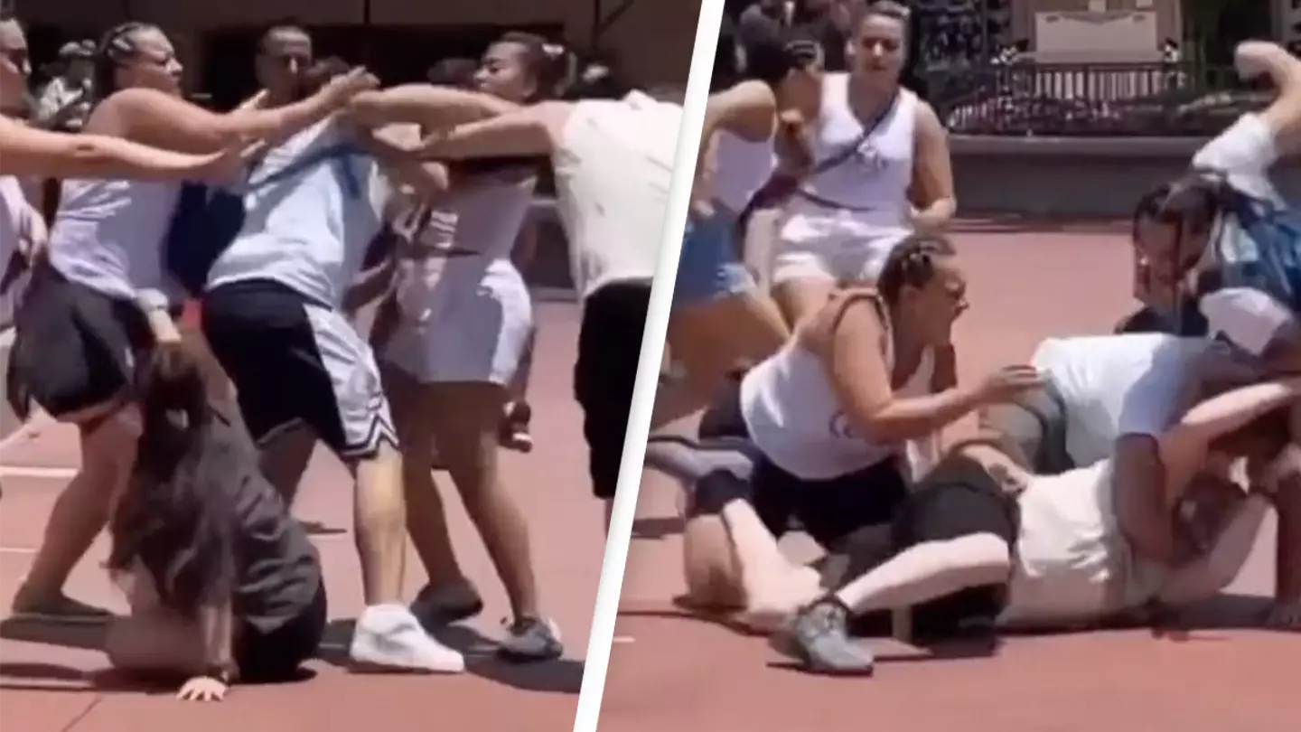 Massive brawl breaks out at Disney World after family refuses to move out of way for photo