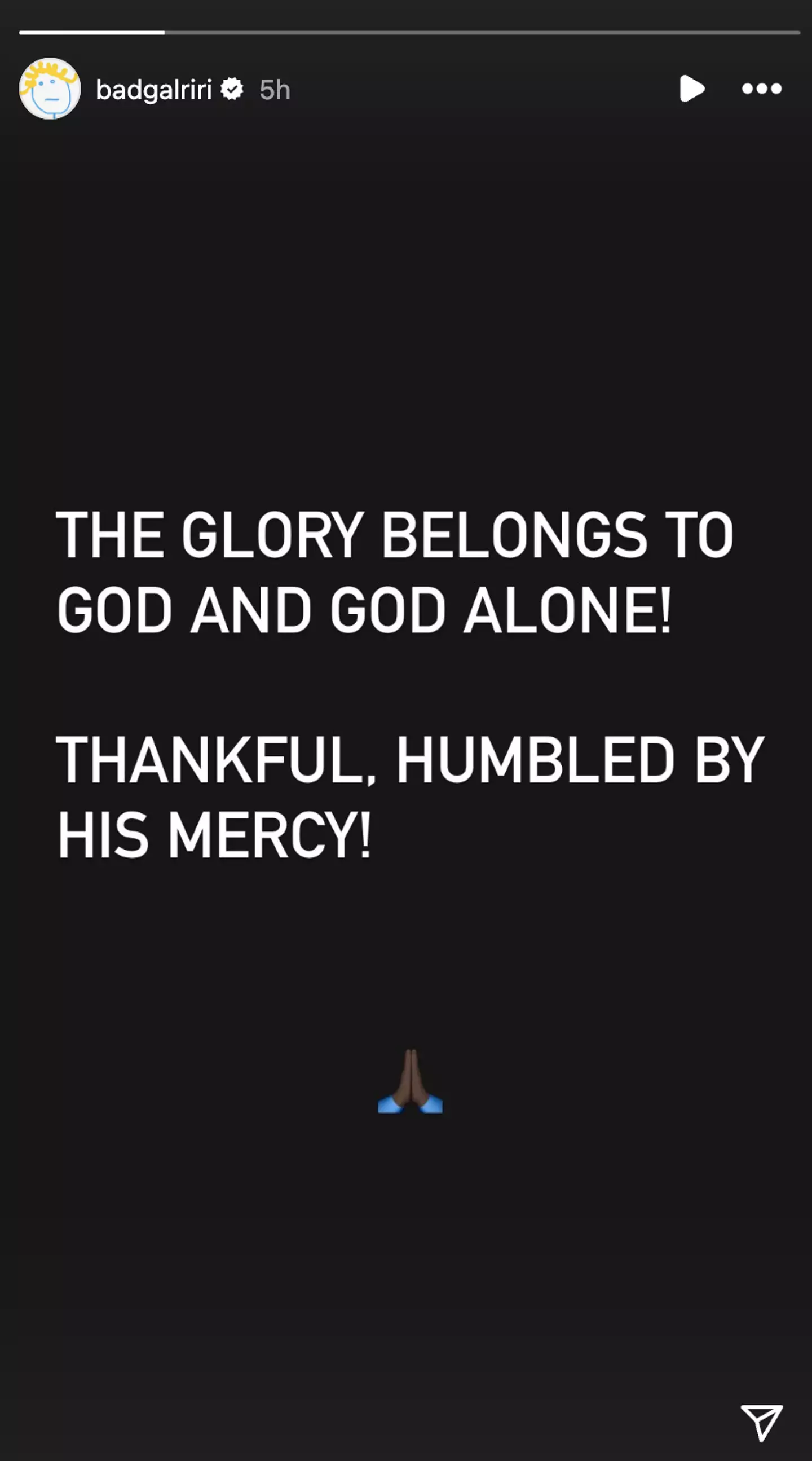 Rihanna adressed her partner's non-guilty verdict on social media (rihanna/Instagram)