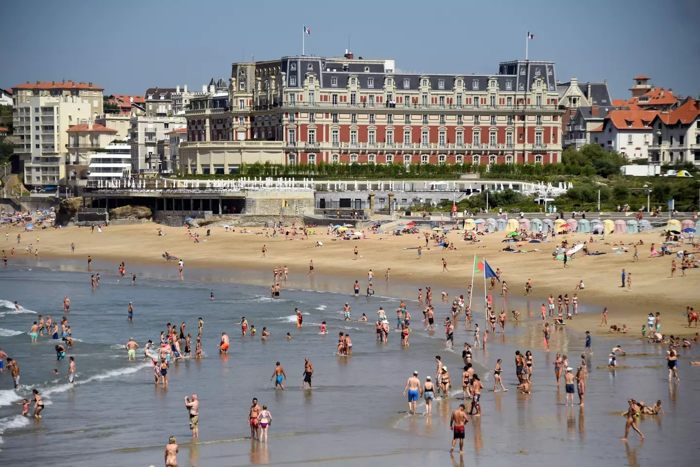 The alleged hazing incident is reported as taking place at The Hotel du Palais in Biarritz.