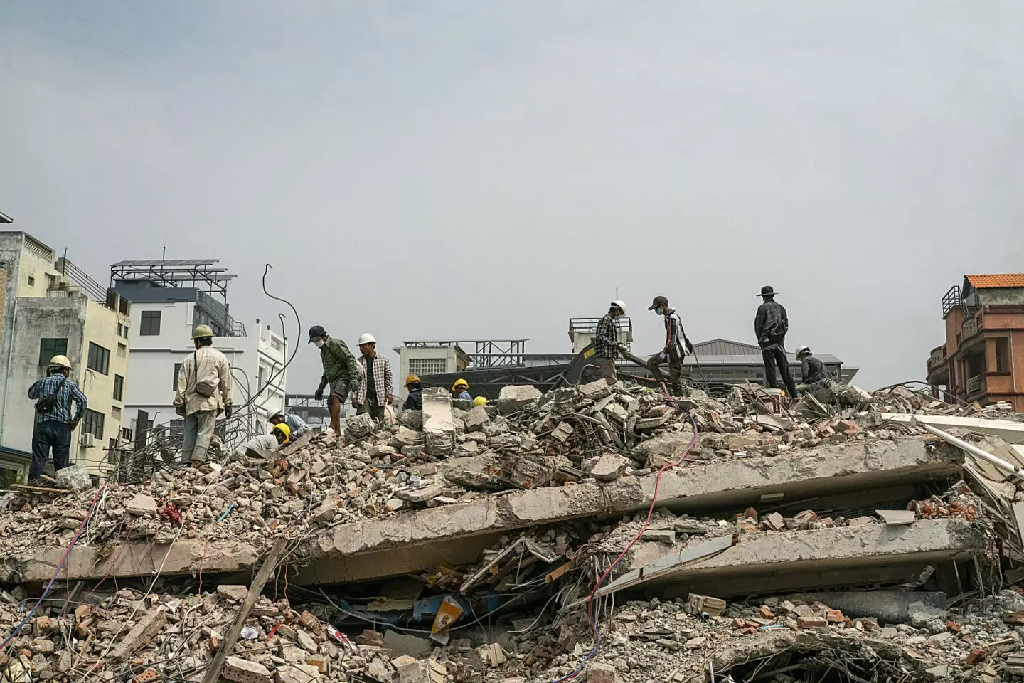 The damage caused by the earthquake in Myanmar is evident (Magdalena Chodownik/Anadolu via Getty Images)