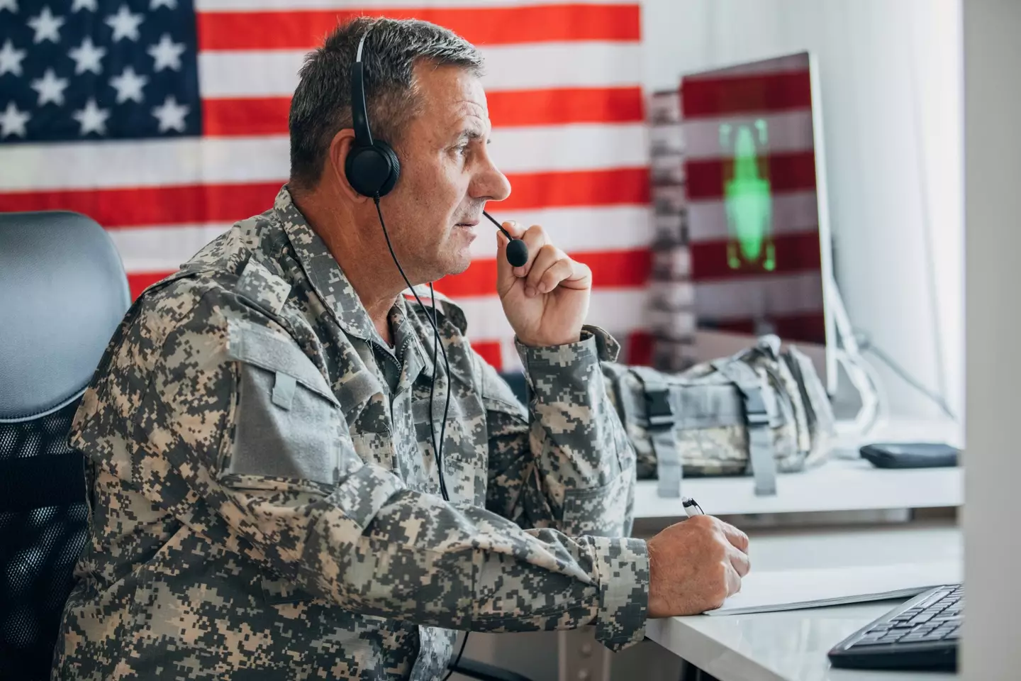 The message appeared to be from a member of the US Air Force's control room (Getty stock)