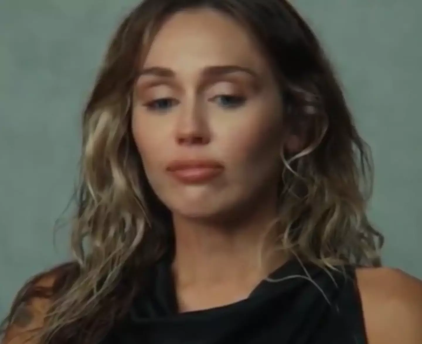 Miley Cyrus was left emotional after talking about her father.