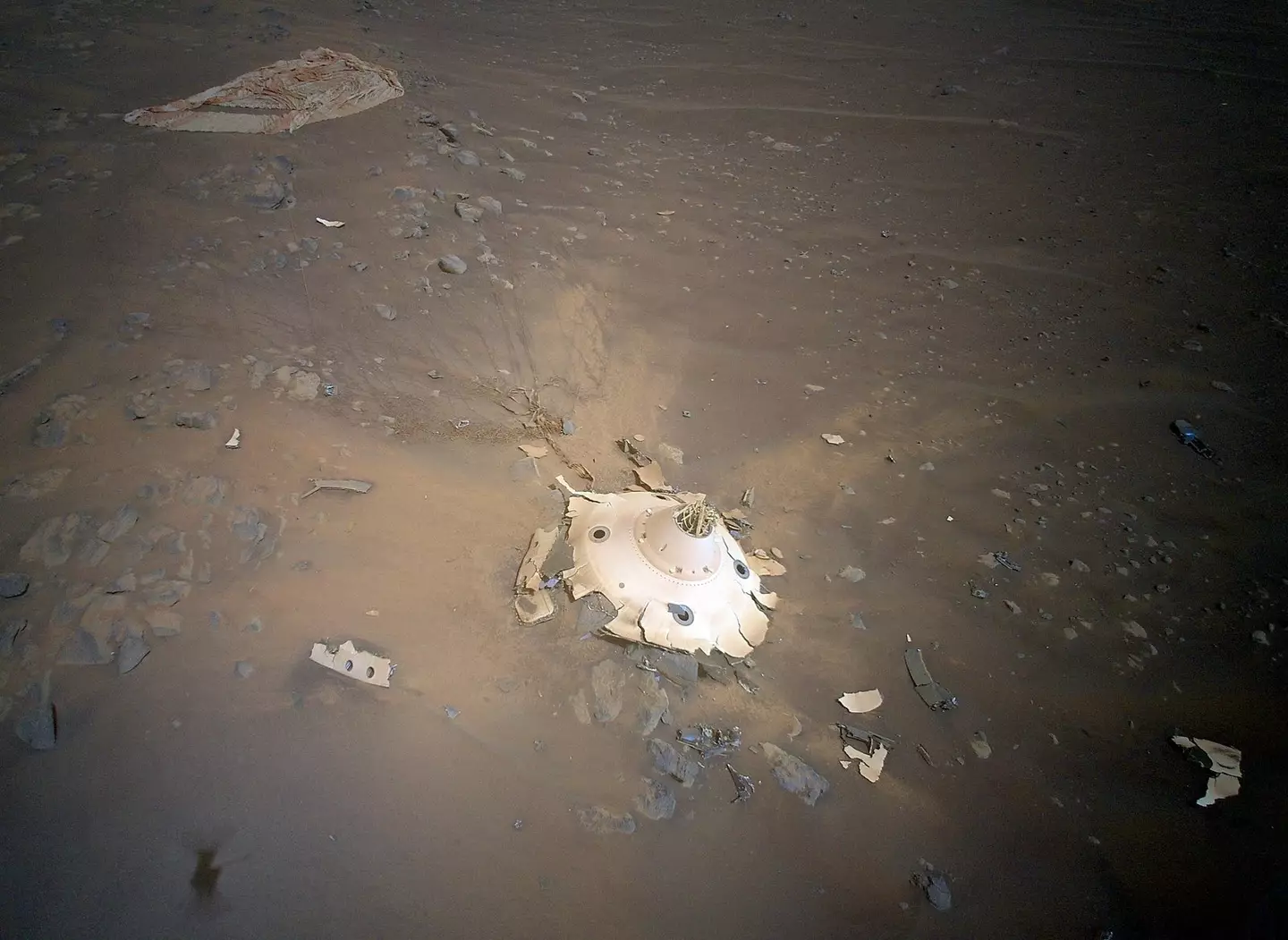 The wreckage could be informative for future missions. (NASA/JPL-Caltech)