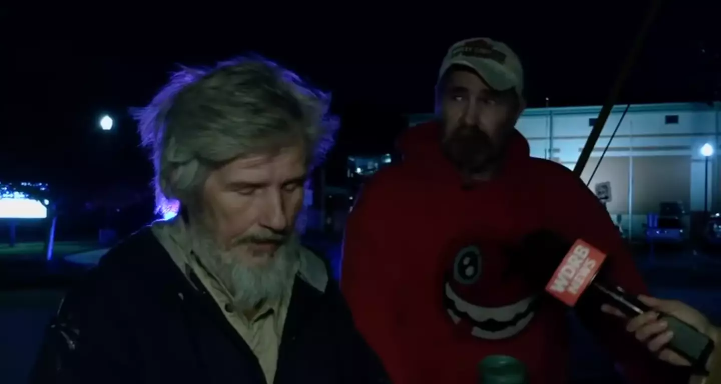 The two men anxiously awaited news of their missing loved one (WDRB News - Official/YouTube)