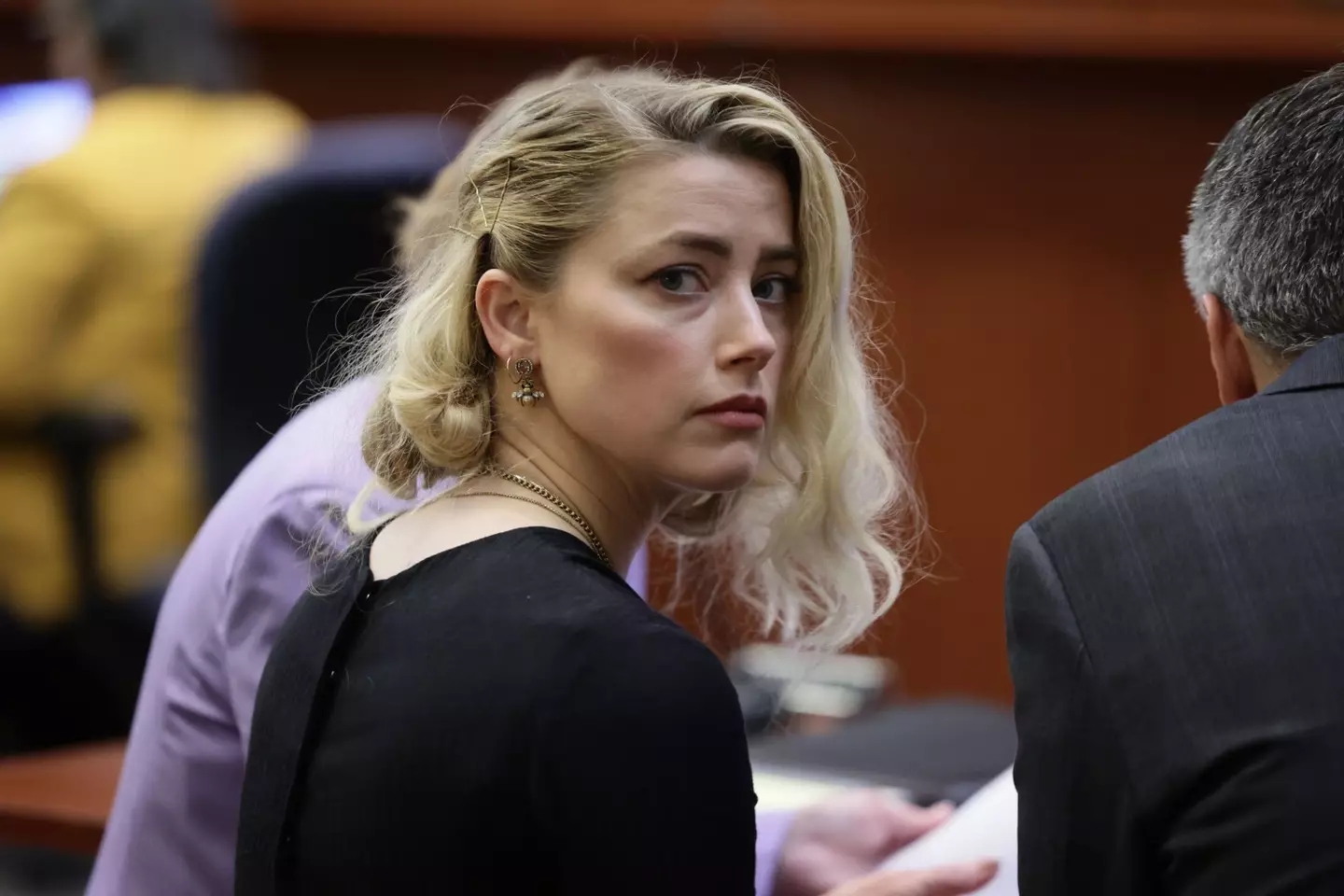 The 'joke' referenced Amber Heard and Johnny Depp (EVELYN HOCKSTEIN/POOL/AFP via Getty Images)