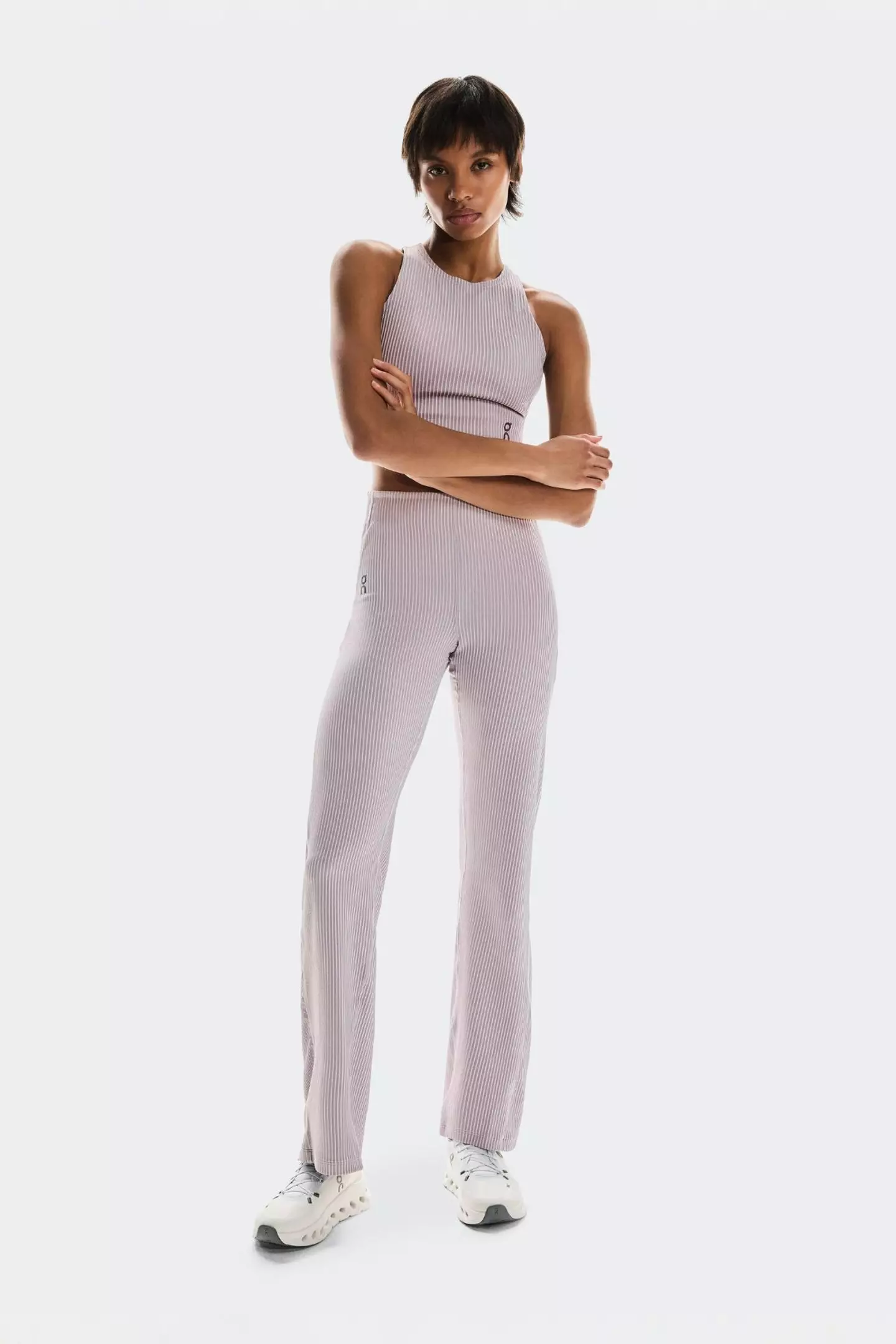 Dare to flare in the On All-Day Ribbed pants (On)