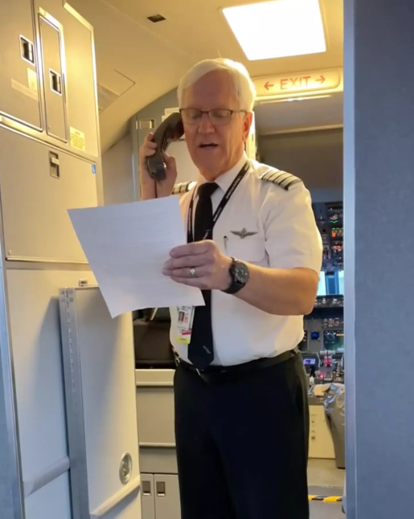 The pilot couldn't help but get emotional.
