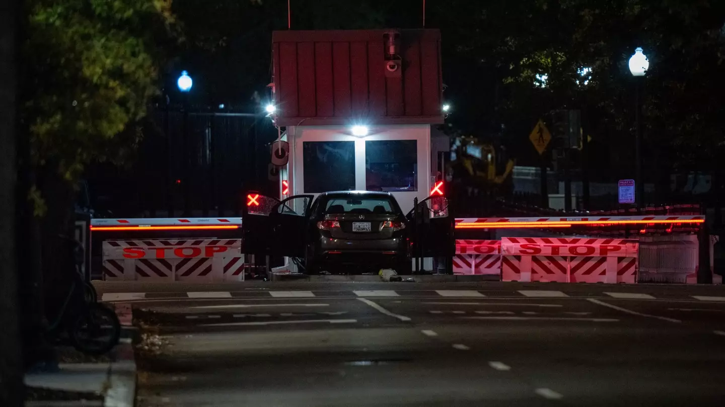 Man arrested after vehicle plows into White House security gate as authorities launch investigation