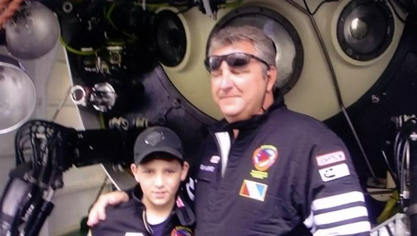 He did the dive with his dad who led expeditions.