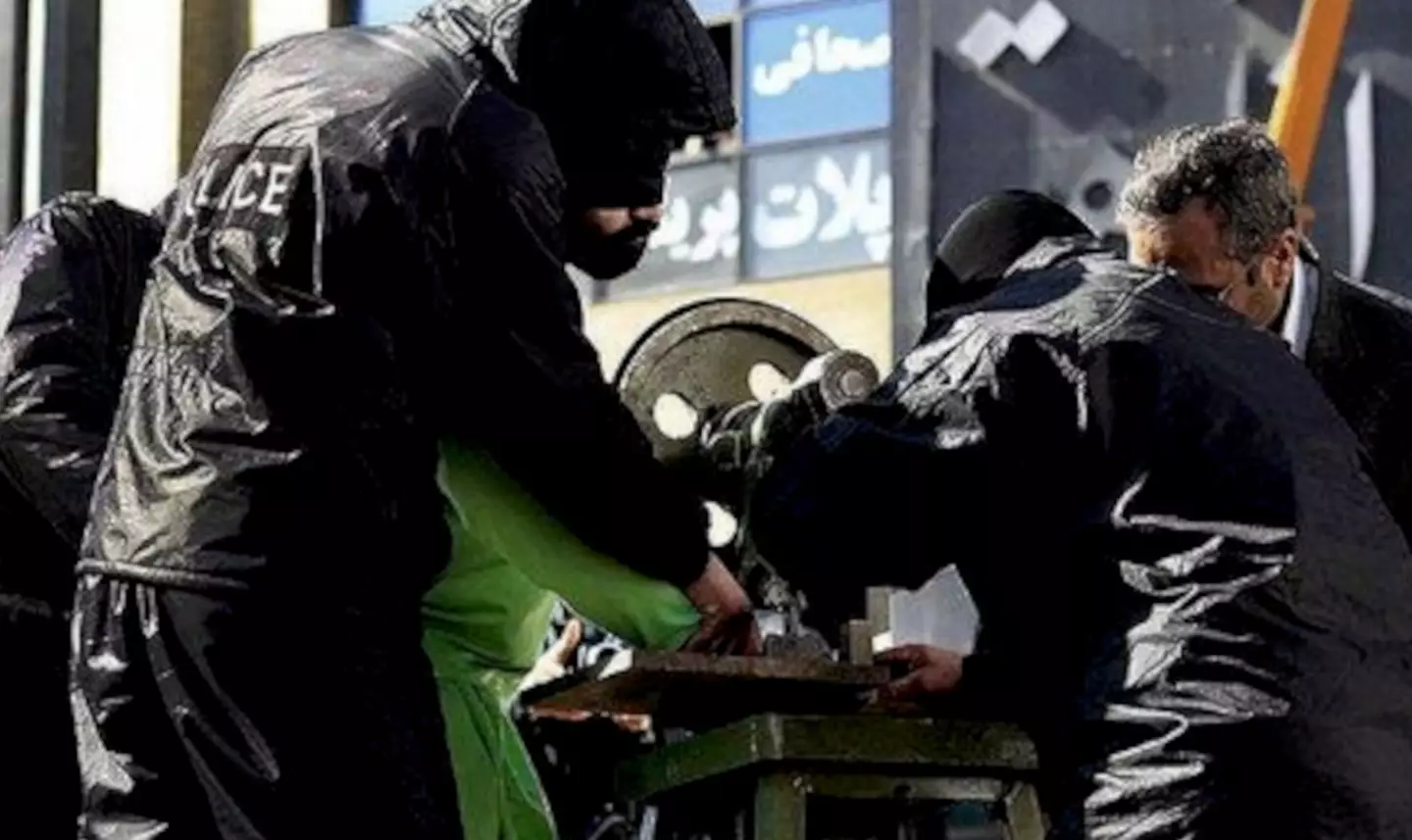 The torture device has been condemned by the UN. @IranIntl_En/Twitter/Newsflash