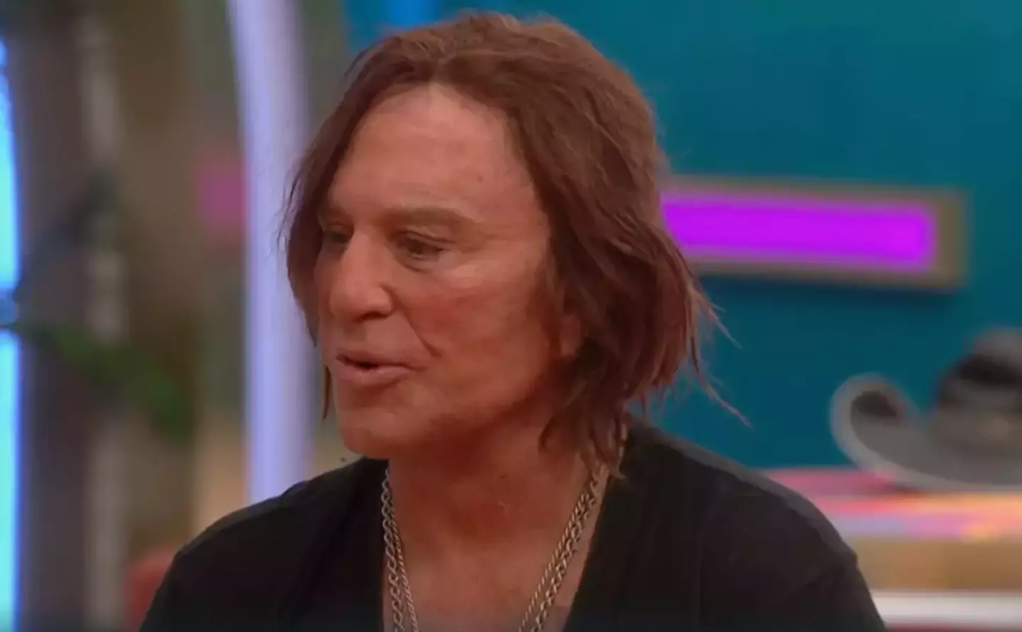 Mickey Rourke said he was 'sorry' for losing his temper (ITV)