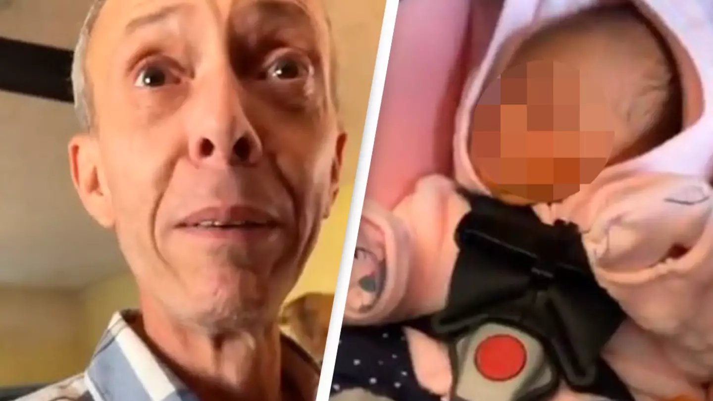 Woman captures stepdad's emotional response to finding out she named her baby after him