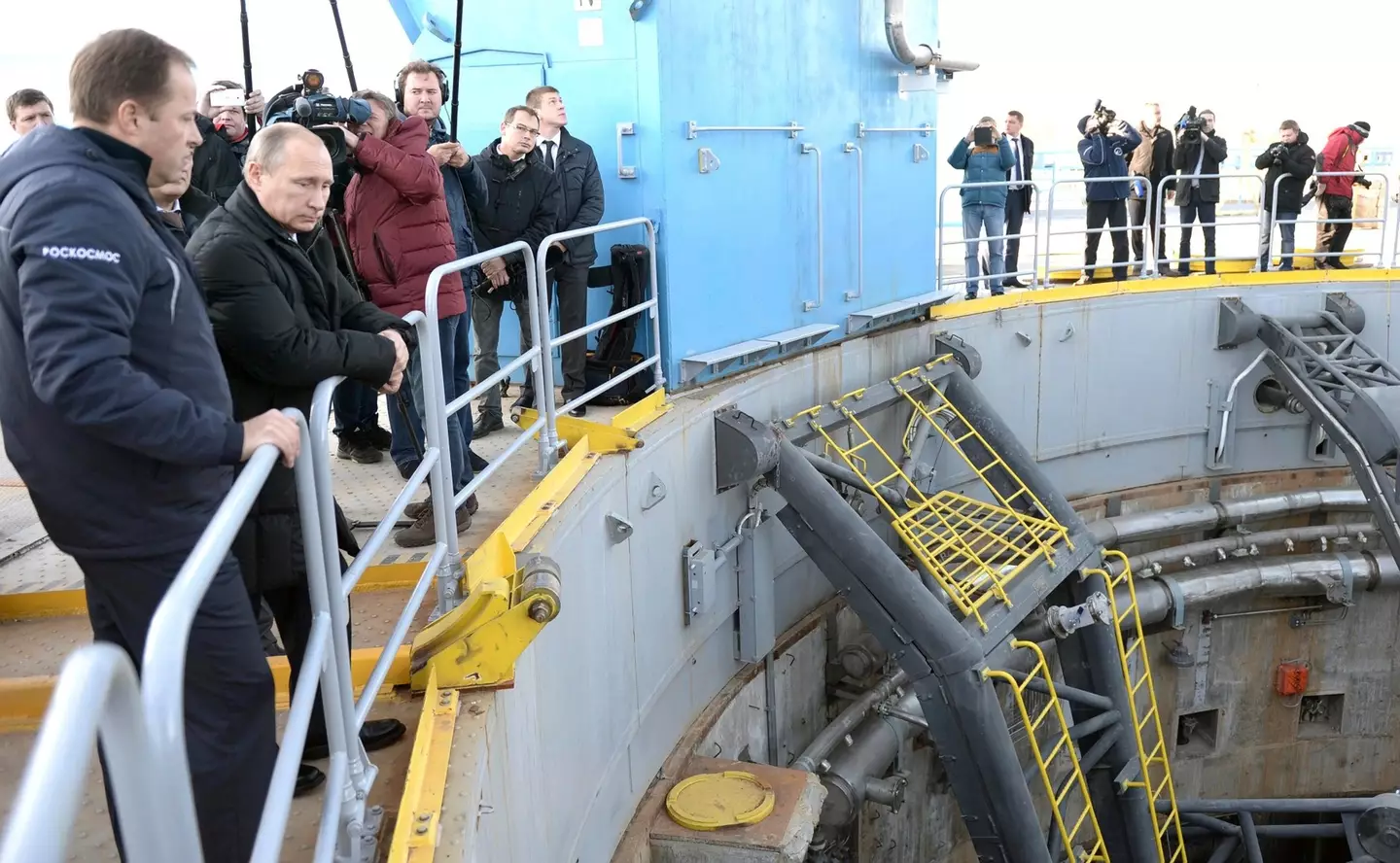 Vladimir Putin at the Vostochny Cosmodrome in 2015.