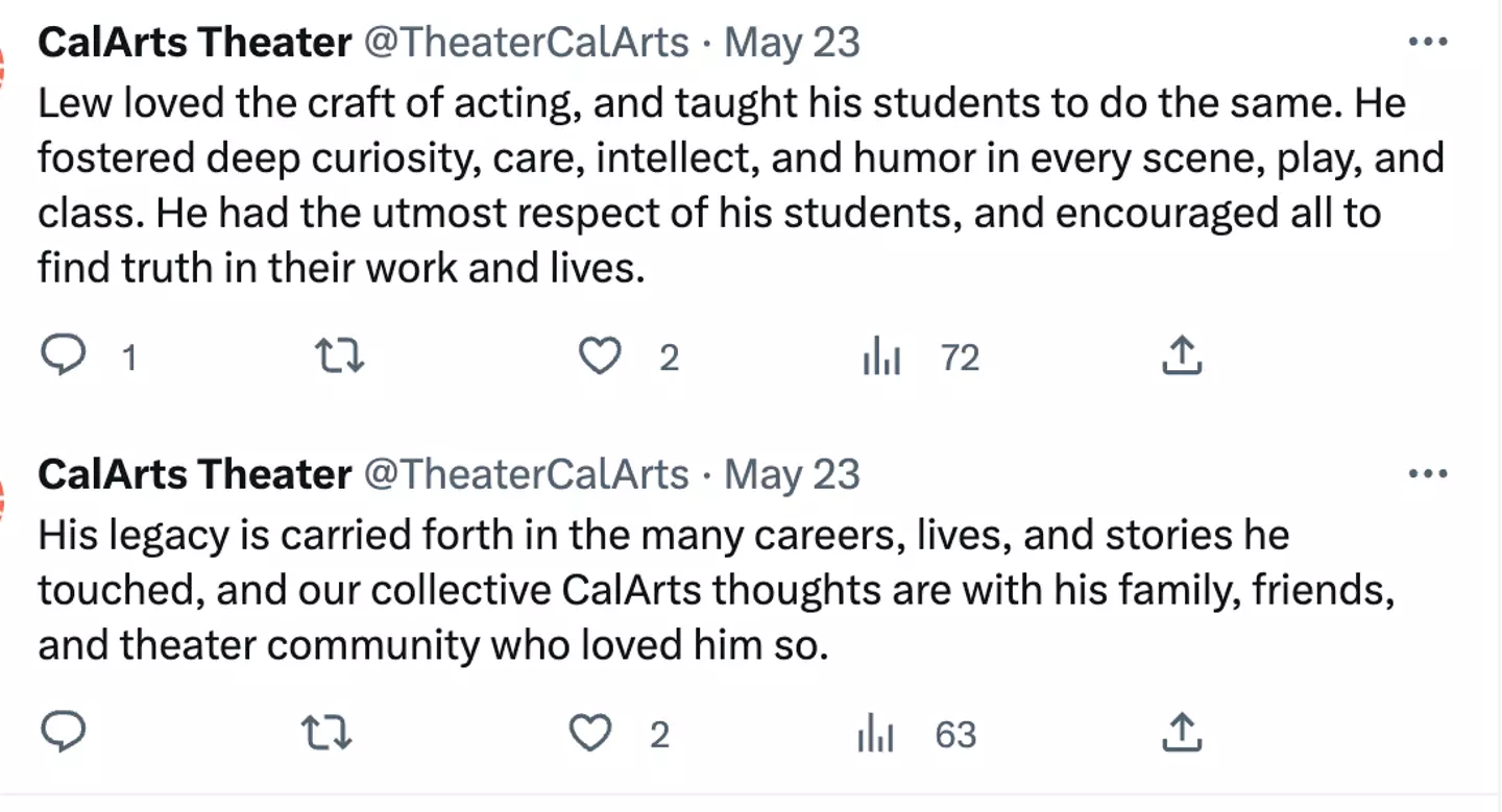 CalArts paid tribute to Lew Palter, who was a longtime faculty member.