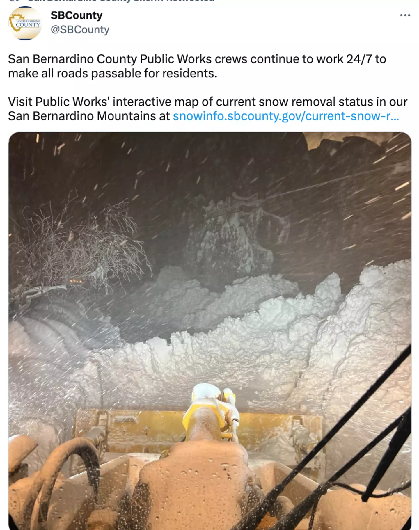 Some areas received 12 feet of snow.