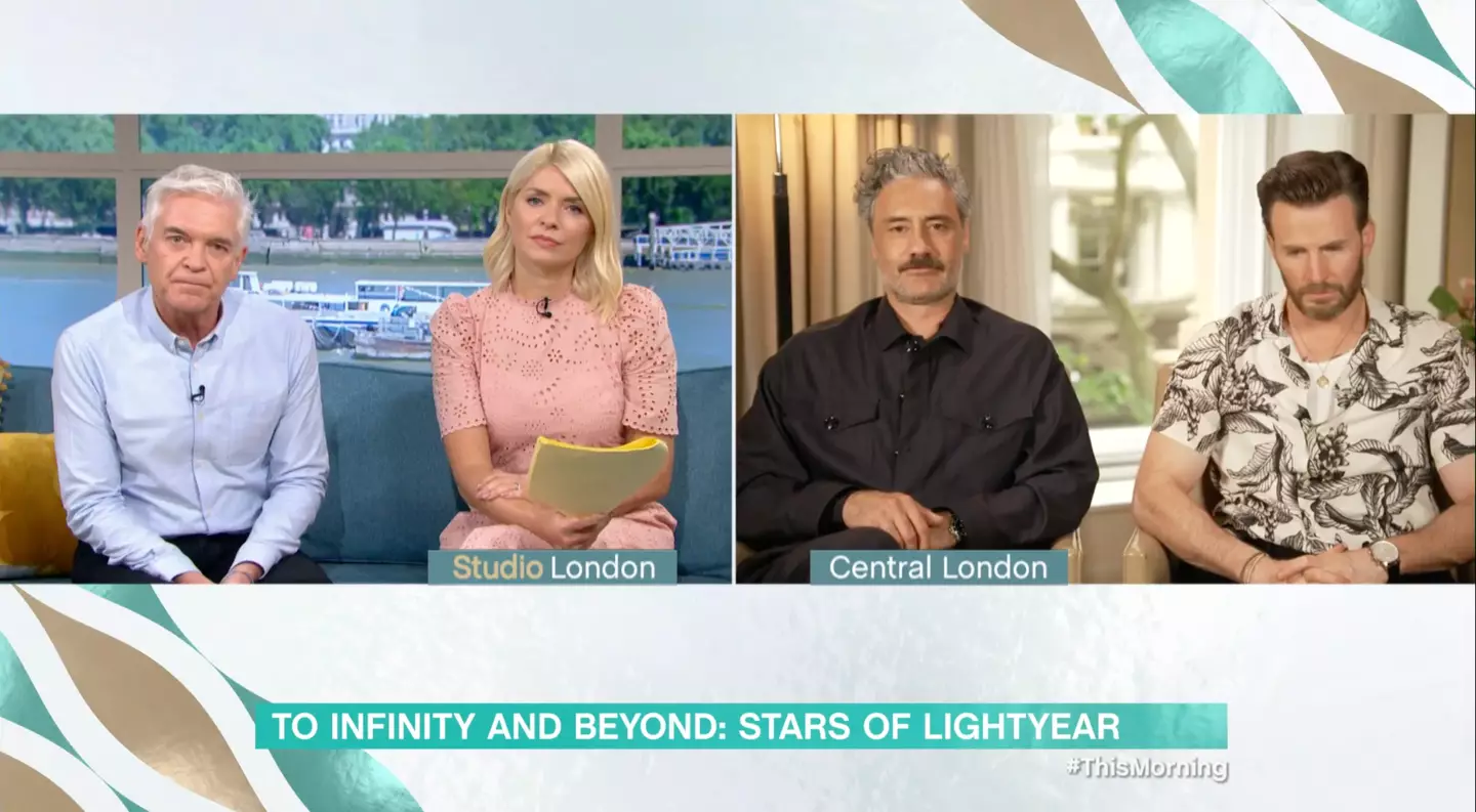 Chris Evans and Taika Waititi were both promoting the film on This Morning earlier today.
