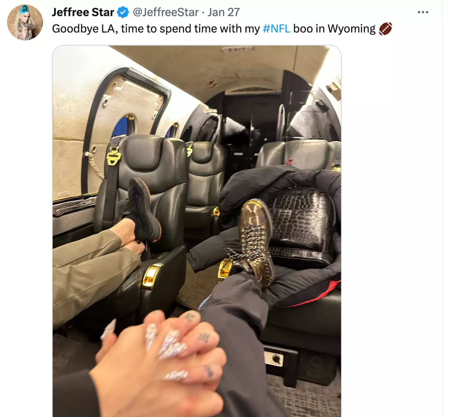 Jeffree Star calls out 'insecure' wives over 'NFL boyfriend