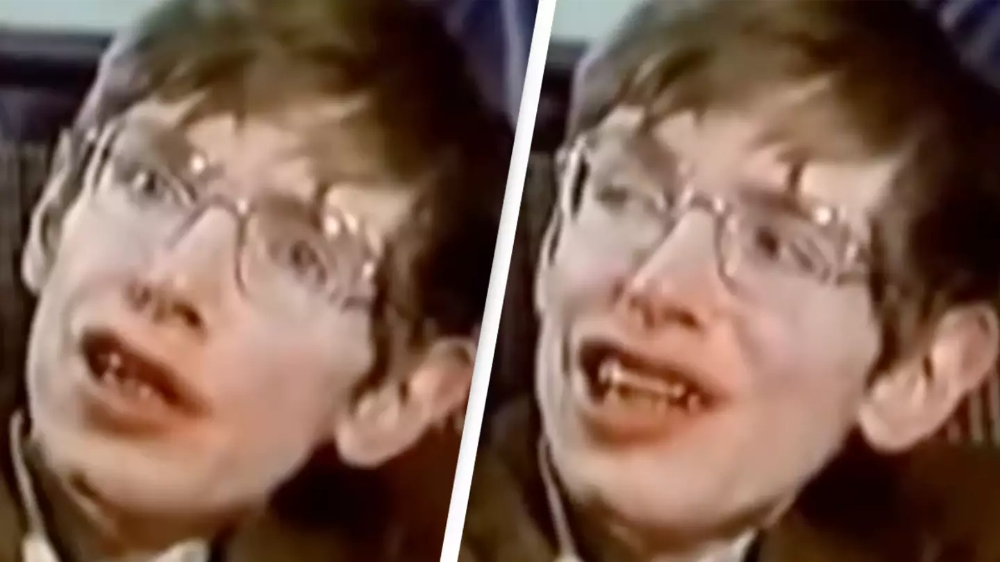 Extraordinary footage of Stephen Hawking speaking without use of his voice synthesizer has people blown away