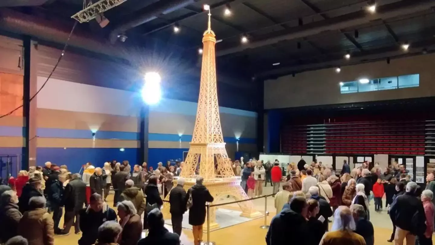 It took Plaud 4,200 hours to build his Eiffel Tower model.