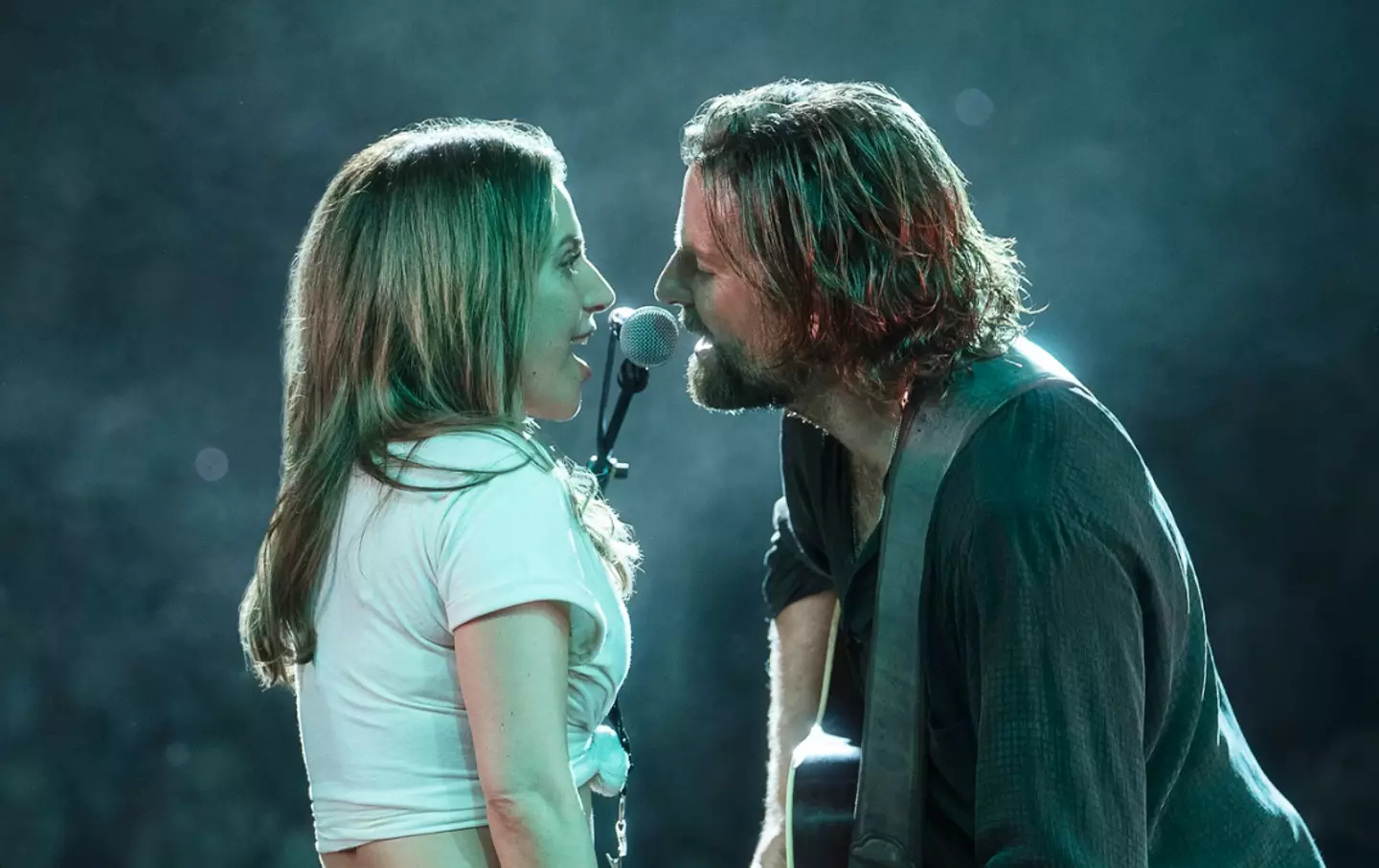 Gaga stars as a singer in A Star Is Born.