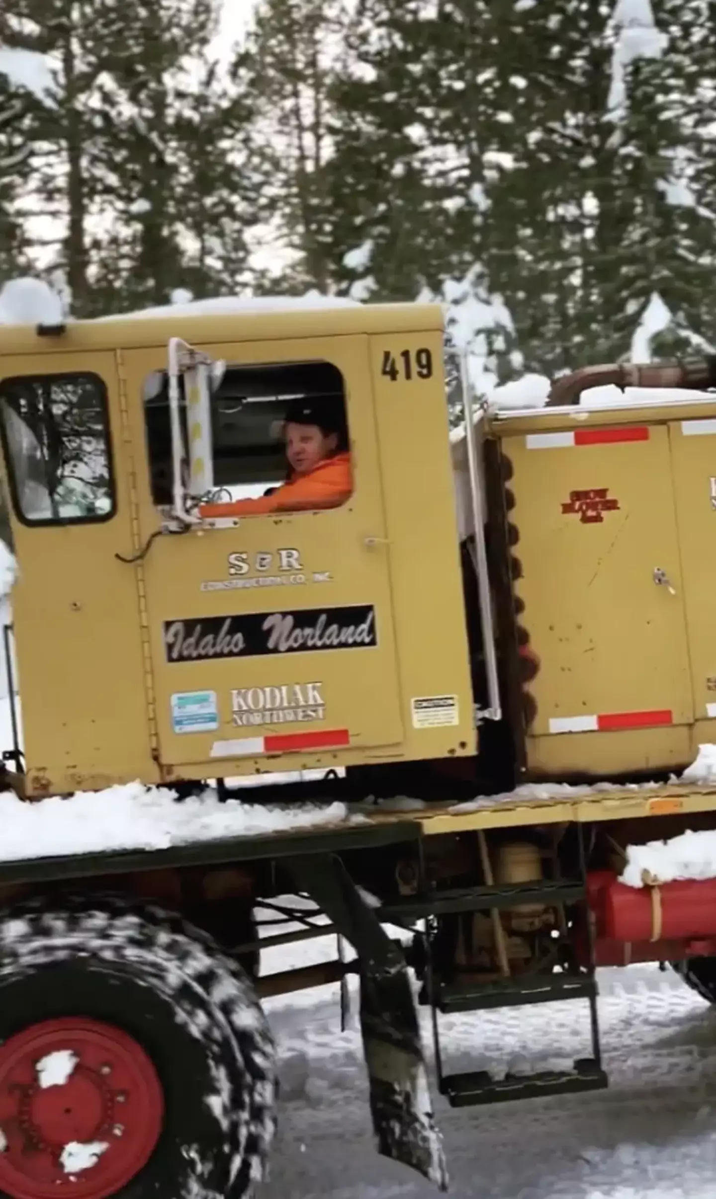 Jeremy Renner was run over by a 14,330 pound snowplow.