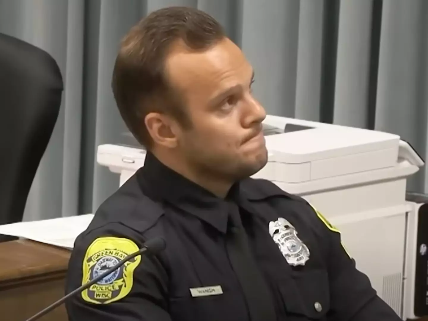 The body cam footage played out in court.