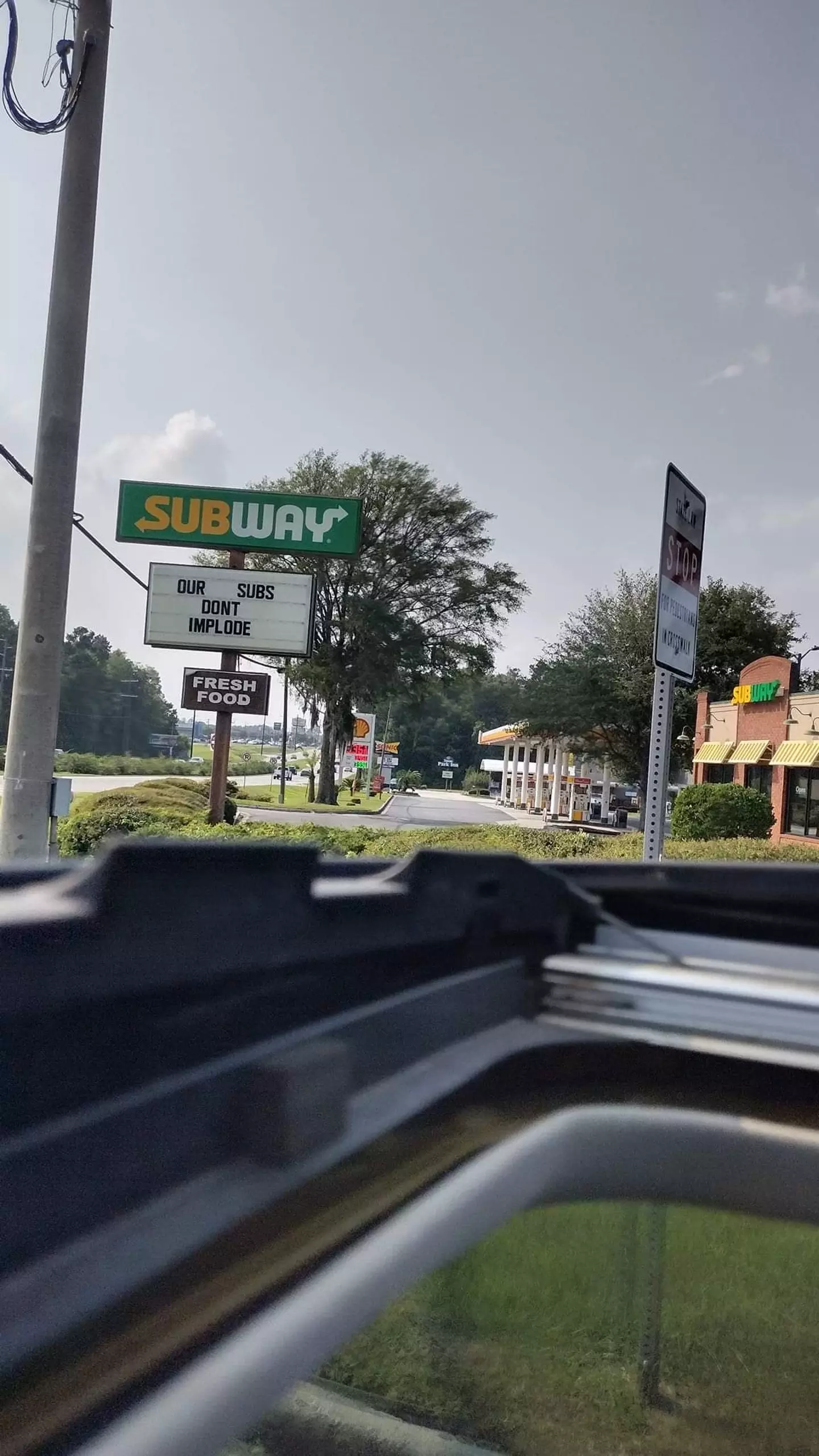 The sign outside a Subway in Rincon, GA.