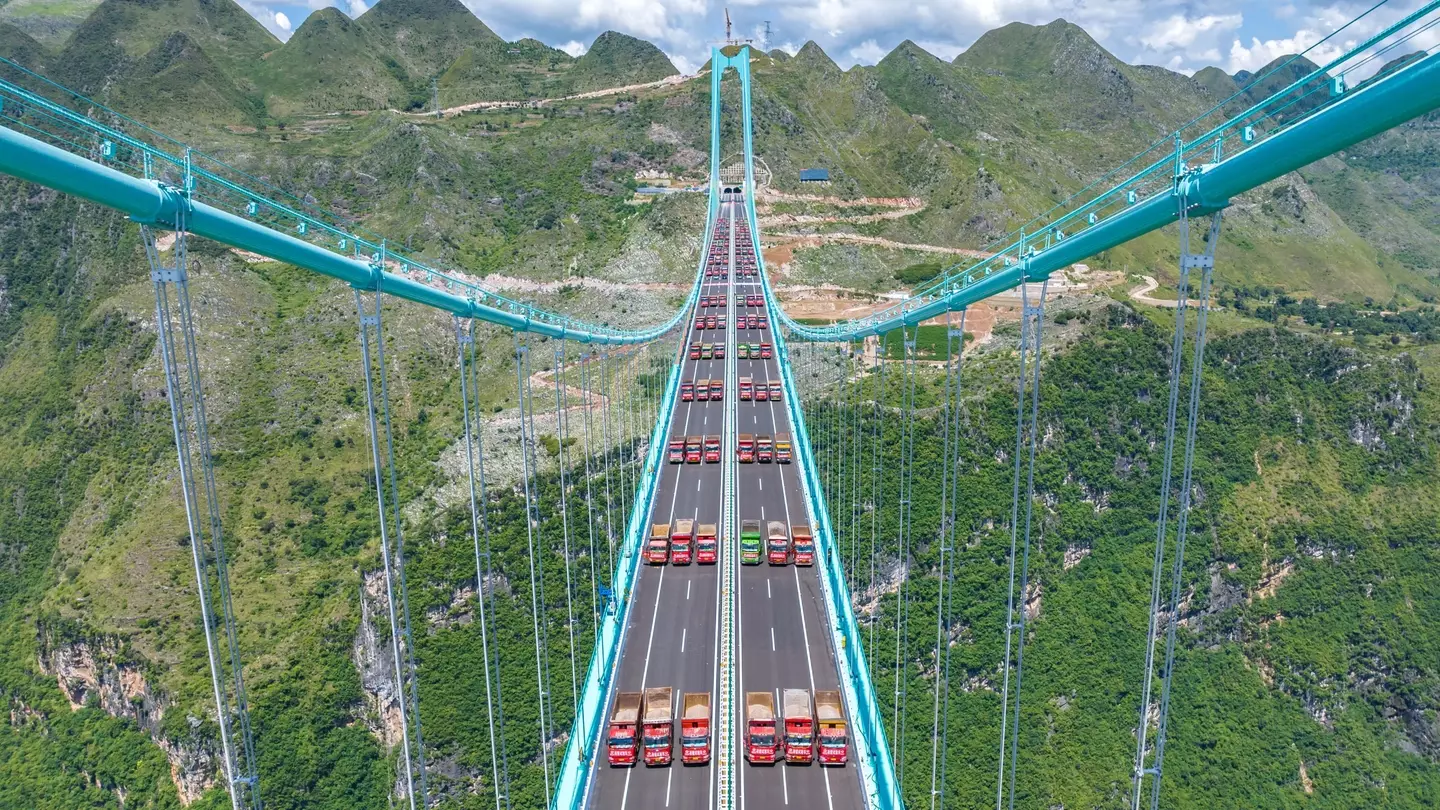 China's $280m mega-bridge higher than the Empire State Building passes critical test