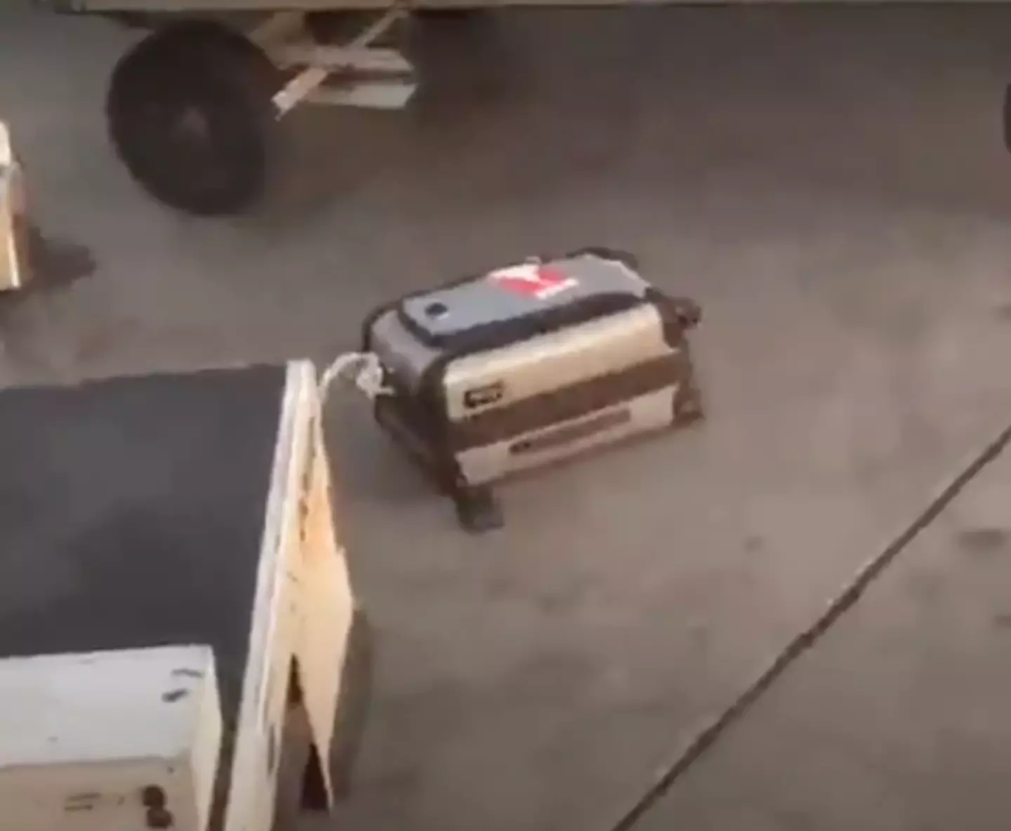 The TikToker filmed an airport worker roughly handling her suitcase, which was labeled as 'fragile'.