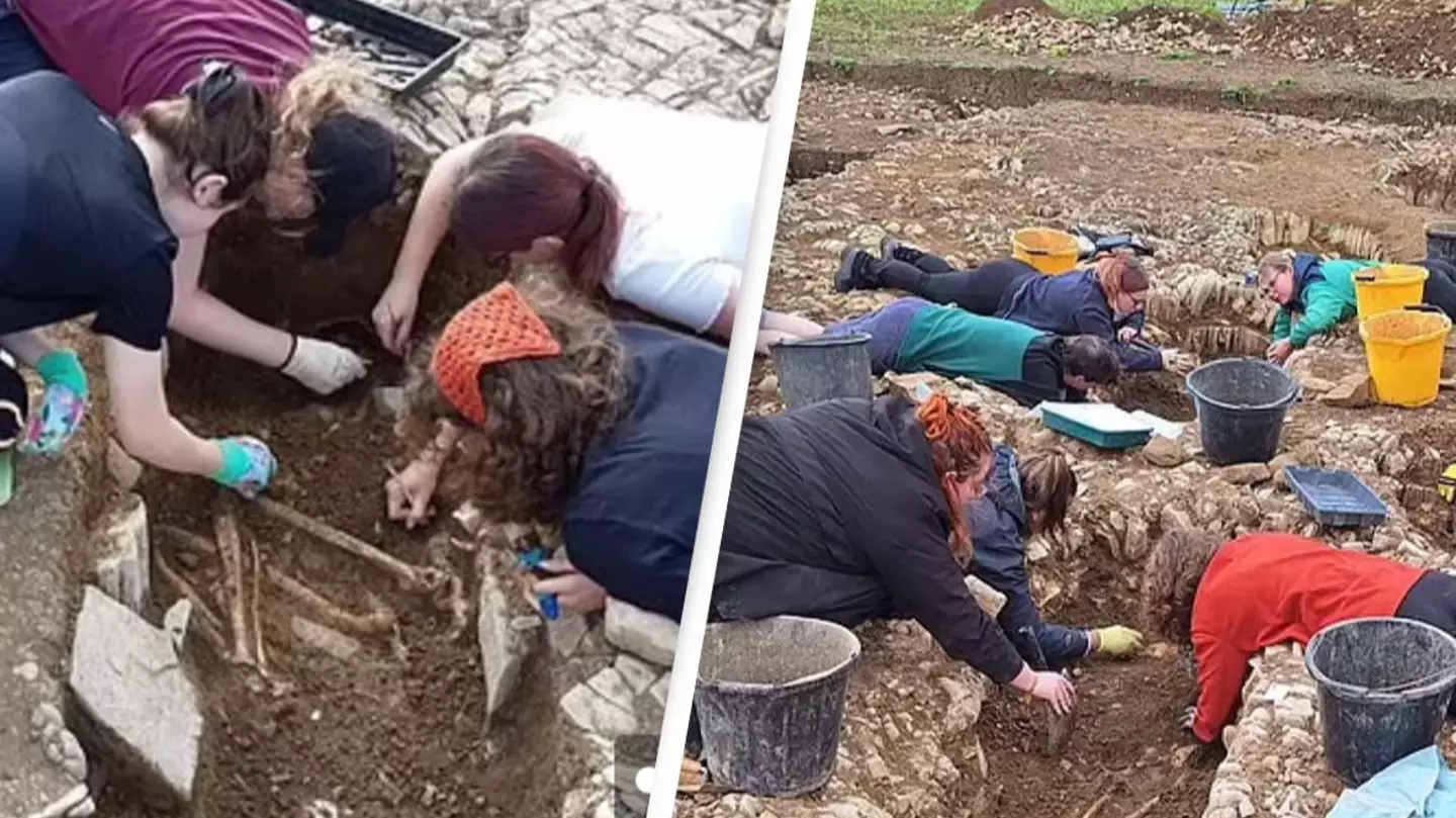 Archaeologists left baffled after bizarre discovery in rare Medieval cemetery