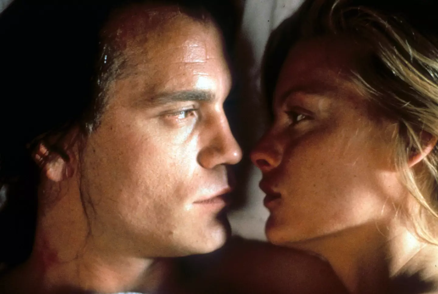 Michelle Pfeiffer and John Malkovich in the film 'Dangerous Liaisons', 1988. (Metro-Goldwyn-Mayer/Getty Images)