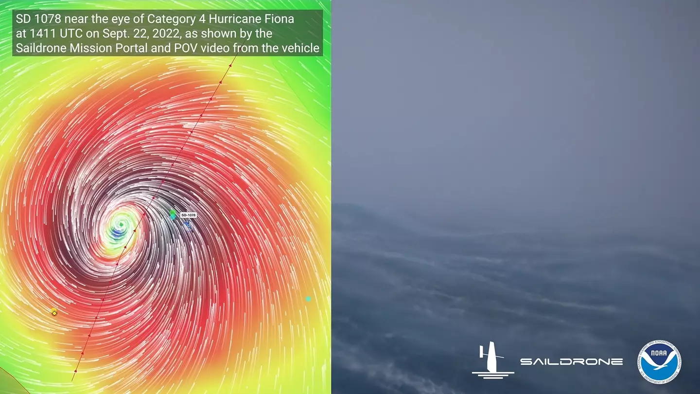 Drone SD 1078 was able to get near the eye of the Category 4 hurricane.