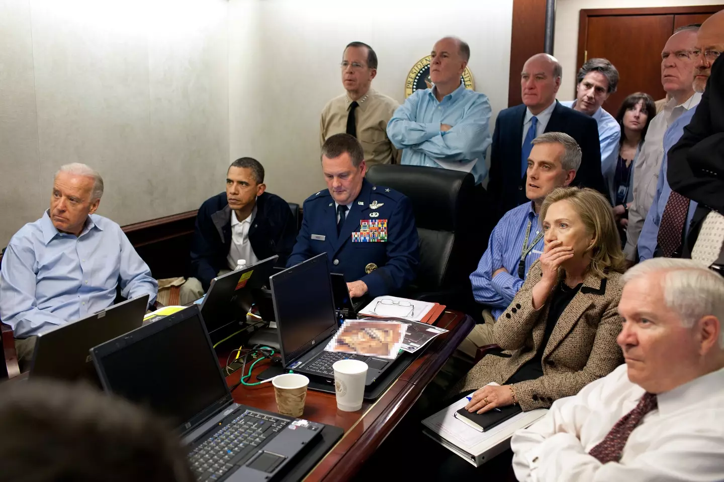 Then-president Barack Obama announced the news of Bin Laden's death.