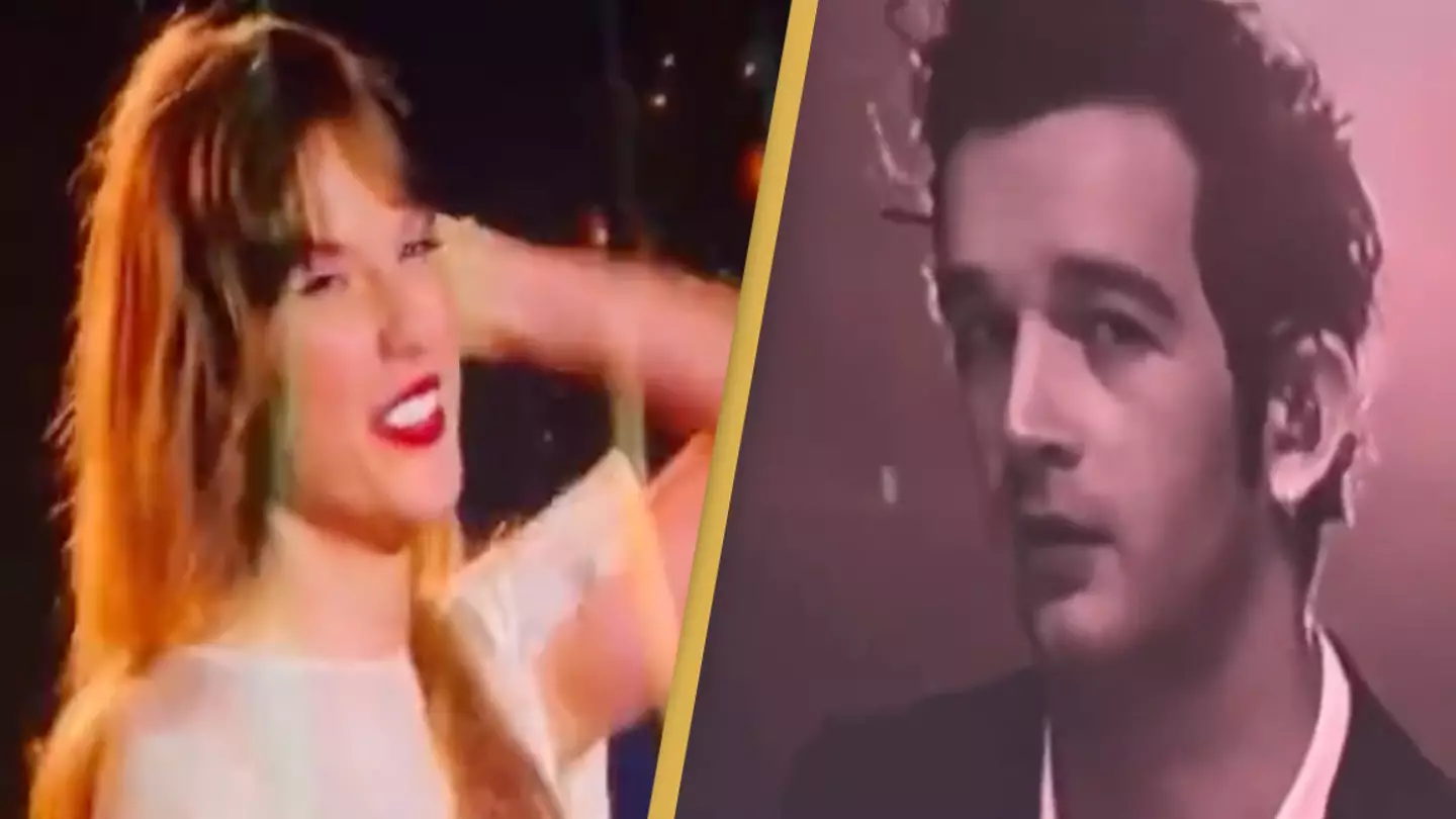 Taylor Swift and Matty Healy spotted making exact same speech during separate gigs
