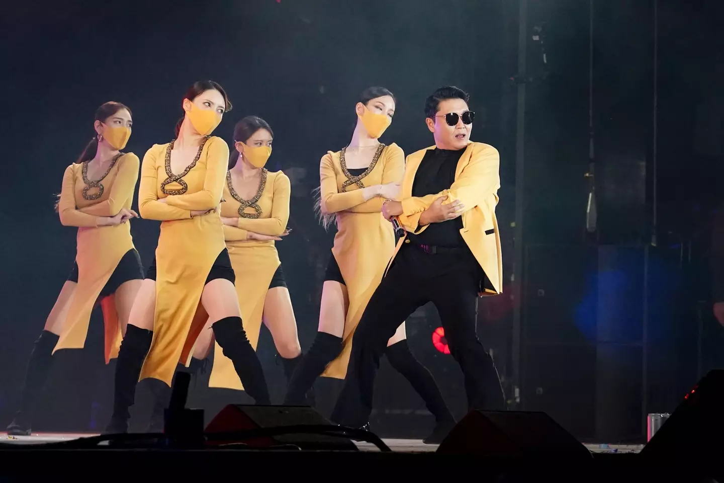 Psy performing at the World Exposition in Dubai earlier this year.